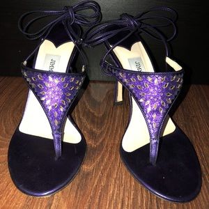 Purple Jimmy Choo lace up Sandals!